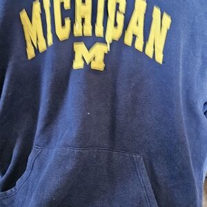 Stadium Athletics Navy and Yellow Hoodie